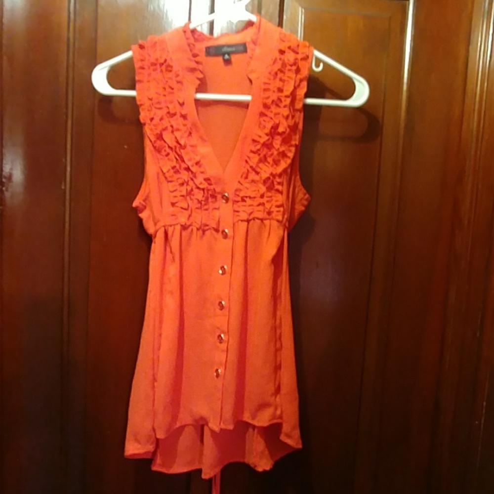 Coral dressy tank style